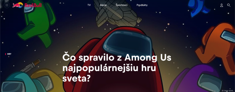 Obr. 3 Among Us - najobľúbenejšia online hra počas pandémie. Zdroj: https://www.redbull.com/sk-sk/among-us-astronauti-impostor-gaming