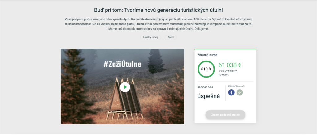 Obr. 5 Iniciatíva #ZažiÚtulne. Zdroj: https://www.startlab.sk/projekty/1890-bud-pri-tom-tvorime-novu-generaciu-turistickych-utulni/?fbclid=IwAR1zAcEl3Oj_4ISgbxsk5GgQeysIqR92B-T3uQ-ZLXYO2I9sPCKzyFSyqiU